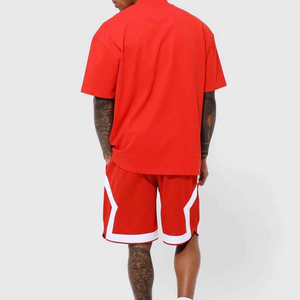 Men's T-Shirt And Shorts <b>Set</b> 100% Cotton Breathable Summer T-shirts <b>Sets</b> For Men Short Sleeve Casual Custom Logo T-Shirt <b>Set's</b> - Product Image 3