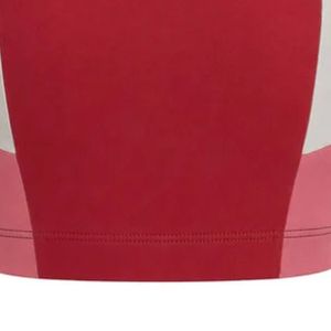 Top Deportivo Corto sin Mangas para Mujer, Cuello Redondo, Color Negro y Rojo, Diseño Color Block, Ajustado, para Gimnasio, Entrenamiento, Fitness, Yoga - Product Image 5