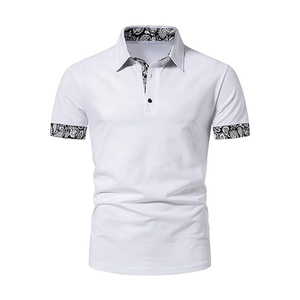เสื้อโปโลแขนสั้นลำลองสำหรับผู้ชายเสื้อโปโลแบบติดกระดุมพิมพ์ลายตามสั่งฤดูร้อน - Product Image 1