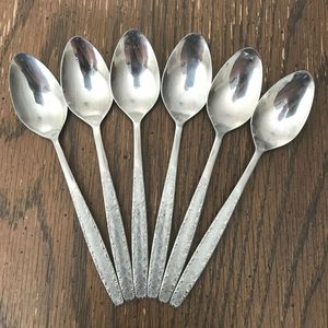 Stainless Steel Silver Spoon Flatware Vintage Eco-Friendly Back to School Restaurant Wedding Home High <b>Mirror</b> Polish - Product Image 6