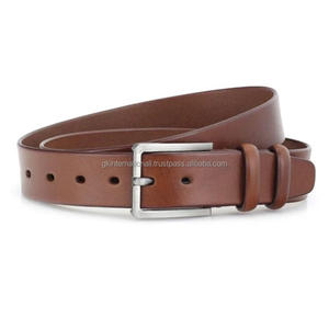 Ceinture décontractée en cuir de qualité supérieure marron à la mode pour hommes, adaptée à la commande en gros à des fins de cadeau acceptée - Product Image 4