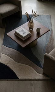 Tapis Jacquard Modernes Abstraits en Laine Tuftée à la Main à Poil Long – Écologiques, Adaptés aux Animaux, Extra Épais pour Salon - Product Image 5