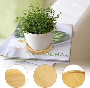 Posavasos de bambú, apto para bebidas frías y calientes, copas de vino, macetas pequeñas - Product Image 4