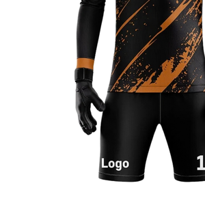 กางเกงขาสั้นฟุตบอลผู้ชาย แบรนด์ Brush Slash รุ่น Goalkeeper คอกลม แขนยาว แห้งเร็ว พิมพ์ลายแบบ Sublimation เอวยางยืด ผลิตจากโพลีเอสเตอร์ - Product Image 5