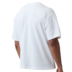 Camiseta de algodón de corte holgado para hombre, de peso pesado, lisa, para impresión personalizada, fabricante de ropa OEM ODM, proveedor mayorista, camisetas holgadas premium - Product Image 3
