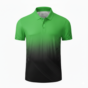 Camiseta de Golf Personalizada Ligera de Punto, Mezcla de Poliéster y Elastano, Elástica, Transpirable, Estampada para Hombre - Product Image 3