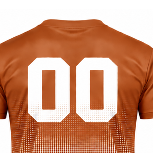 Rust Brown and <b>White</b> Gradient Sublimation <b>T</b> <b>Shirt</b> Men Short Sleeve Crew Neck Custom Printed Sports Training Performance Athletic - Product Image 4