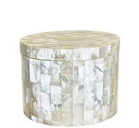 Boîte à bijoux multifonctionnelle empilable à trois couches, rectangulaire 4x4 pouces, élégante, en nacre brillante, style nordique moderne, pour rangement de bijoux et objets fins
