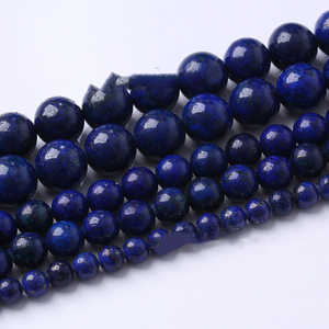 Cuentas Sueltas Redondas de Lapislázuli Azul de 10 mm, Accesorios Semielaborados para Bisutería DIY de Abbott - Product Image 2