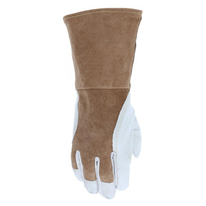 Guantes de Soldadura de Piel de Cabra y Vacuno de Primera Calidad, Reforzados con Soldadura TIG, Resistentes al Fuego, de Alta Resistencia, Suaves y Cómodos - Product Image 3