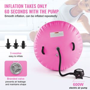 Set di Tappetini Gonfiabili per Ginnastica con Pompa e Rullo, 2 Pezzi, Tappetini per Allenamento Sicuro - Product Image 4
