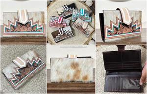 New Luxury Vintage Genuine Cowhide Leather Handmade <b>Wallet</b> Floral Tooled Clutch Stylish Card <b>Holder</b> Organizer Perfect for Unisex - Product Image 3