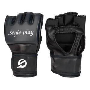 Guantes de MMA Nova Black, Guantes de Entrenamiento de Piel Premium para Sparring y Grappling, para Artes Marciales Mixtas y Boxeo - Product Image 1