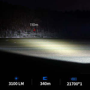 ไฟฉายดำน้ำ ZeroBeam D5 ขนาดกะทัดรัด กันน้ำ 3100 ลูเมนส์ ระยะส่อง 340 เมตร ชาร์จไฟได้ กระจกนิรภัย รับประกัน 2 ปี - Product Image 5