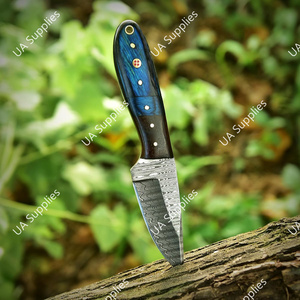 Cuchillo EDC Profesional de Acero de Damasco de Alta Calidad, Afilado como una Navaja, Personalizable, Venta al Por Mayor Directa de Fábrica, con Soporte OEM/ODM, Color Azul - Product Image 6
