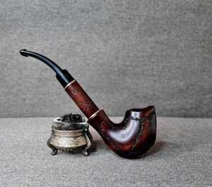 MN EXPORTS Pipa de Fumar de Briar Curvada con Acabado Espejo, Diseño Clásico de Lujo, Soporte de Madera Ecológico y Duradero, Modelo MNE-2496 - Product Image 5