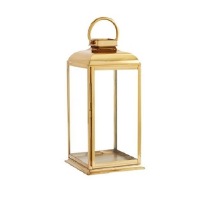 Best Selling <b>Gold</b> Color Finished Candle <b>Lantern</b> Outdoor Courtyard Modern Elegant Vintage Candle <b>Lanterns</b> Custom Size Shape - Product Image 1