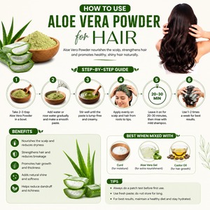 Polvo de Hoja de Aloe Vera 100g, Aloe Vera Puro para Cabello y Rostro, Mascarilla Facial Natural y Mascarilla Capilar DIY, Aloe Barbadensis de Grado Cosmético - Product Image 3