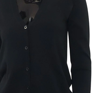 Women's Zeta <b>Black</b> Thick Cashmere <b>Cardigan</b> Sweater Winter V-Neck Basic Knitwear Custom <b>Ladies</b> <b>Pockets</b> Style Pullover Warm Wear - Product Image 6