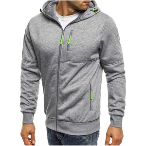 Sweat-shirts à capuche zippés pour hommes, 100% coton, coupe-vent, respirants, confortables, fins, thermiques, impression personnalisée - Product Image 4