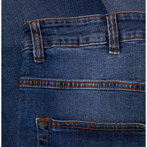 Jeans de Mezclilla Elásticos Personalizados para Hombre, de Alta Calidad, Color Azul Medio, Lavado a la Piedra, Corte Slim Fit, Pantalones Casuales de Algodón para Hombre, Tallas Grandes - Product Image 5