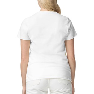 Camiseta Blanca de Cuello Redondo para Mujer, 100% Algodón, Corte Regular, Color Sólido Informal, Tejido Jersey Transpirable, Manga Corta - Product Image 6