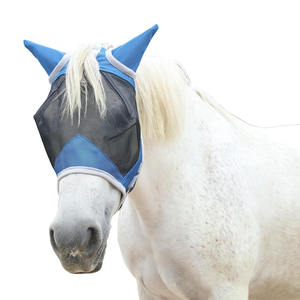 Meilleur masque anti-mouches pour chevaux, respirant, anti-moustiques, élastique, protection du visage avec protection des oreilles, masque pour chevaux - Product Image 1