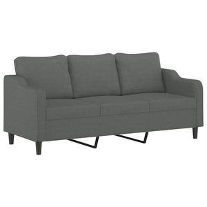 Sofá Gris Oscuro de 3 Plazas con Reposapiés, Muebles Elegantes para Sala de Estar - Product Image 4