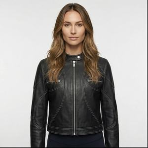 Nouveau Style décontracté porte hiver vestes en cuir femmes qualité personnalisée 2025 Top Design femmes vestes en cuir pour les femmes avec Oem - Product Image 1