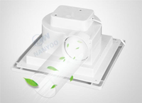Ventilateur extracteur silencieux en plastique à fixation au plafond, avec couvercle en ABS facile à nettoyer, taux d'échange d'air élevé, pour usage résidentiel et commercial