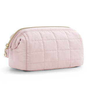 Floral Cotton Quilting Cosmetic Bags Organic Cotton Makeup Zipper Bag High Quality Cotton Travel Makeup Bag - Product Image 5