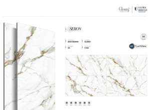 Carreaux de porcelaine italiens brillants de qualité supérieure, dimensions 800x1600, 1200x1800, 750x1500 mm, carreaux de luxe pour villas haut de gamme - Product Image 3