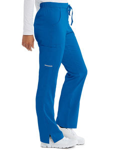Pantalones de enfermera extragrandes de tela elástica tejida para mujer, uniformes médicos de temporada con detección de agujas, en blanco, rosa y azul - Product Image 3