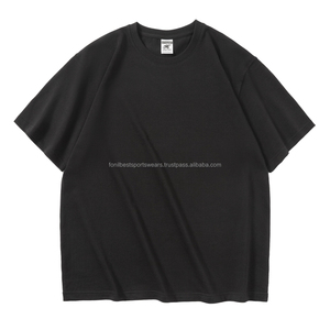 T-shirt pour homme en jersey de coton bleu royal respirant et écologique 300g, manches courtes, col rond, coupe classique avec motif, vêtement décontracté - Product Image 5