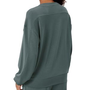 Ropa de calle informal personalizada para mujer, sudaderas con capucha y pantalones de chándal de gran tamaño OEM, conjunto de fabricantes de sudadera pesada - Product Image 5