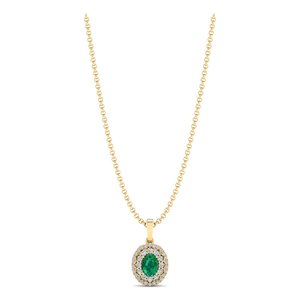 Colliers REYES en argent sterling 925, pierre précieuse émeraude ovale de 0,75 ct, fabricant de bijoux en moissanite certifiés GRA pour femmes - Product Image 6
