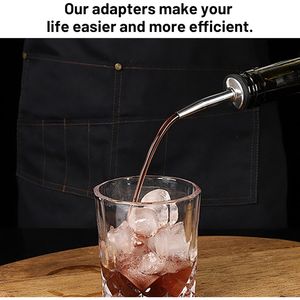 Adaptadores para botellas con cuello de 1 pulgada/25 mm, vertedores de licor y aceite de oliva, convierte boquillas de tamaño regular, tapas y cierres de botellas. Categoría de producto. - Product Image 3
