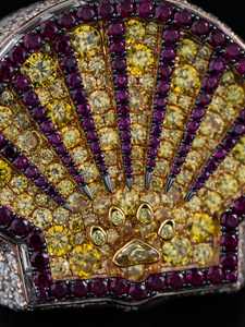 Anillo de Moda con Diseño de Pluma, Joyería de Plata 925 con Circonitas, Anillo con Forma de Abanico de Plumas - Product Image 2