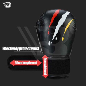 Gants de boxe en cuir personnalisés pour hommes et femmes, fermeture auto-agrippante, MMA, Kickboxing, entraînement au sac de frappe lourd - Product Image 5