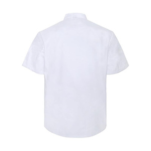 Veste de chef professionnelle à manches courtes, couleur personnalisée, impression numérique de haute qualité, fermeture éclair sur le devant, uniforme unisexe pour restaurant et bar - Product Image 6