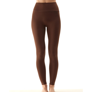 Wholesale High Waist Drawstring Women <b>Legging</b> Custom Yoga Eco-Friendly Breathable PolyesterNylon Reversible Plus Size Quick Dry - Product Image 2
