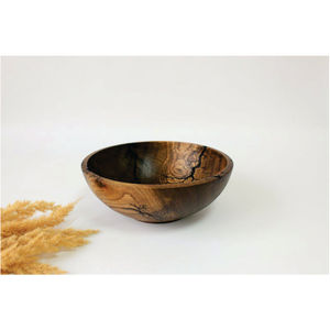 Tazón para Servir Hecho a Mano de Madera de Nogal, Tazón para Ensalada con Figura de Lichtenberg, Juego de Tazones Grandes de Madera para Fruta y Sopa, para Decoración del Hogar y Restaurantes - Product Image 1