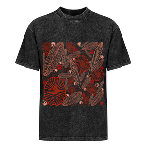 T-shirt col rond imprimé personnalisé pour homme, grande taille, coupe ample, vente en gros, délavage clair, 100% coton - Product Image 2