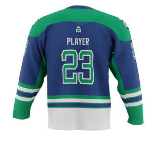 Camiseta de Hockey sobre Hielo Personalizada al por Mayor, Impresión por Sublimación, Antibacteriana, Transpirable, de Secado Rápido, 100% Poliéster, Logotipo Personalizado - Product Image 3