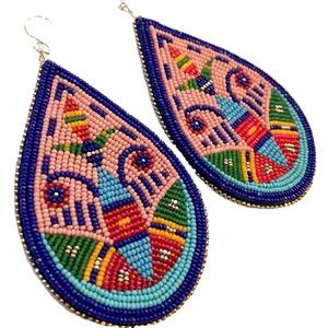 Boucles d'oreilles pendantes luxueuses faites à la main, bijoux tendance pour femmes à prix avantageux - Product Image 2