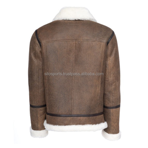 แจ็กเก็ตหนังแกะสำหรับผู้ชายคอเสื้อขนสุนัขจิ้งจอกสำหรับ2025แจ็คเก็ตเพิ่มความอบอุ่นในฤดูหนาวไซส์ใหญ่พิเศษ - Product Image 2