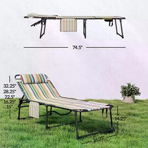 Sedia a Sdraio Pieghevole Moderna a Gravità Zero in Ferro e Metallo per Esterni, Villa, Giardino, Parco - Spedizioni Domenicali Non Disponibili - Product Image 3