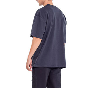 T-shirt de sport personnalisé 2026 en coton 100 %, col rond, haute qualité, épais, uni, sérigraphié pour hommes - Product Image 4