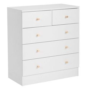 Modern White 5-Drawer Dresser Simple and Elegant Design - Product Image 6
