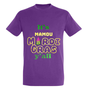Mamou Mardi Gras Y'all Solid pour femme, streetwear, col rond, manches longues, décontracté, printemps-été, jersey 100% coton respirant - Product Image 1